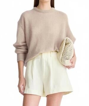 NEW APIECE APART softest tissue weight sweater in sand